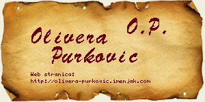 Olivera Purković vizit kartica
